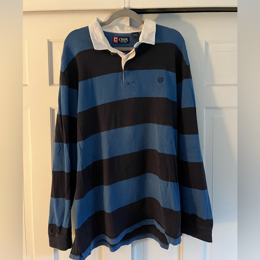 VINTAGE Chaps Men’s XXL Heavyweight Cotton Rugby long sleeve shirt